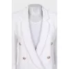 White double-breasted jacket with buttons