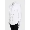 White double-breasted jacket with buttons