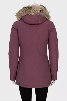 Parka decorated with fur