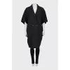 Gray coat with short sleeves