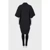 Gray coat with short sleeves