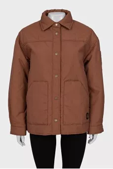 Brown jacket with tag