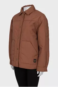 Brown jacket with tag