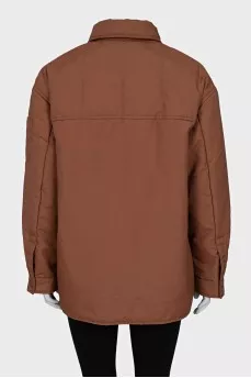 Brown jacket with tag