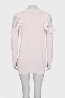 Mini dress with off-the-shoulder cutouts