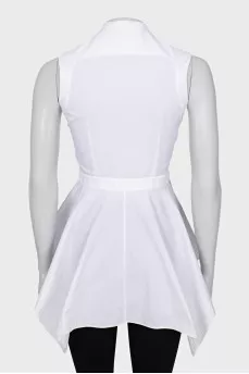 Asymmetrical sleeveless blouse