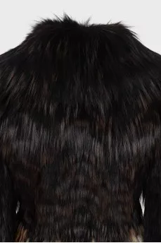 Fitted fox fur coat
