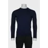 Men's slim-fit blue jumper