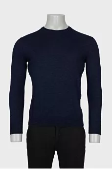 Men's slim-fit blue jumper