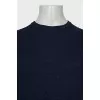 Men's slim-fit blue jumper