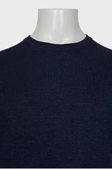 Men's slim-fit blue jumper