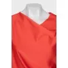 Red batwing blouse