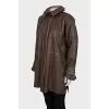 Long leather jacket