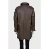 Long leather jacket