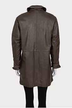 Long leather jacket