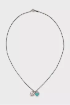Silver pendant with enamel