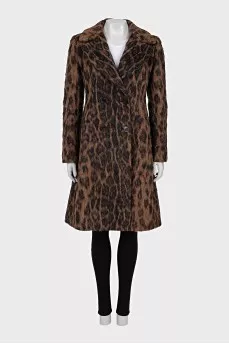 Animal print coat