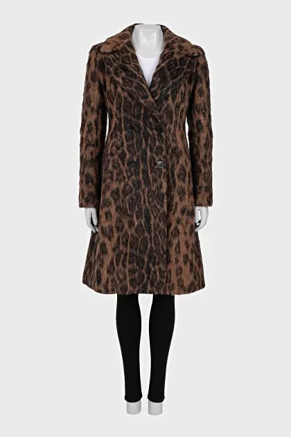 Animal print coat