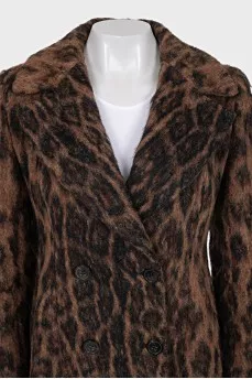 Animal print coat
