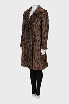 Animal print coat