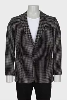 Men's black and white jacket