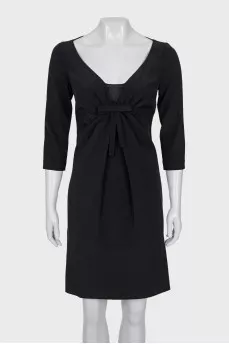 Black silk and wool dress
