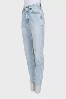 Tapered fit jeans in light blue