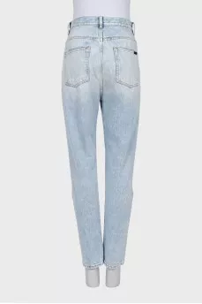 Tapered fit jeans in light blue