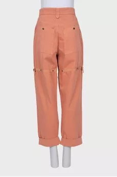 High-waisted trousers with pockets