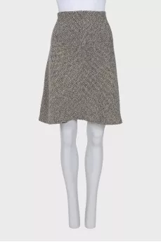 Gray A-line skirt