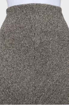 Gray A-line skirt
