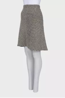 Gray A-line skirt