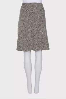 Gray A-line skirt