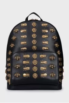 Men's backpack with voluminous decor
