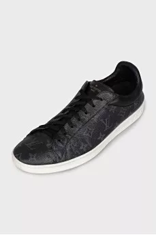 Men's sneakers with a leather heel