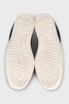 Men's sneakers with a leather heel