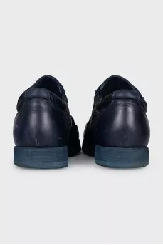 Men's blue sneakers with snakeskin