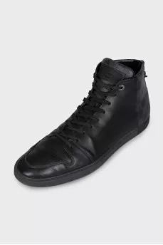 Men's leather and canvas sneakers
