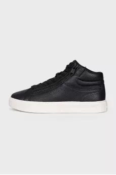 Men's high-top leather sneakers