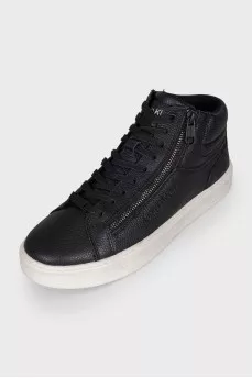 Men's high-top leather sneakers