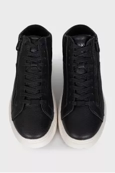 Men's high-top leather sneakers