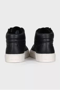 Men's high-top leather sneakers