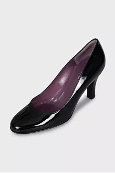 Black patent leather shoes