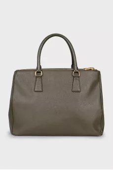 Green leather Galleria bag
