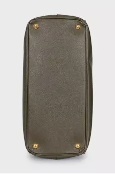 Green leather Galleria bag