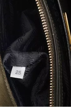 Green leather Galleria bag