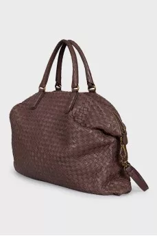 Woven Nappa Leather Maxi Bag