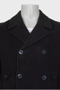 Men's cropped blue coat