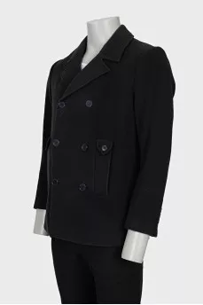 Men's cropped blue coat