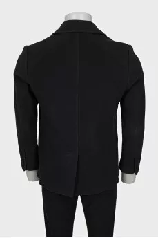 Men's cropped blue coat
